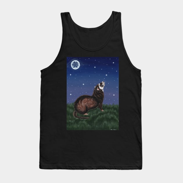 Ferret Stargazing Tank Top by WolfySilver